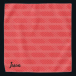 Bright Red Plaid Lines Custom Name Chien Bandana<br><div class="desc">Bright Red Plaid Lines Custom Name Chien Bandana</div>