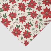 Bright Red Poinsettias Tissuepapier (Detail)