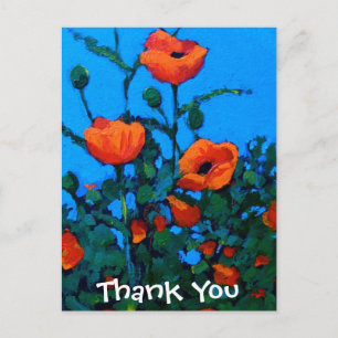 BRIGHT RED POPPIES BRIEFKAART