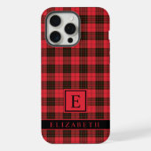  Bright Red Roze Zwart Geruit iPhone Hoesje (Achterkant)
