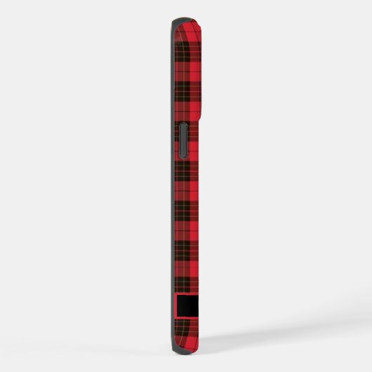  Bright Red Roze Zwart Geruit iPhone Hoesje (Rechterkant)