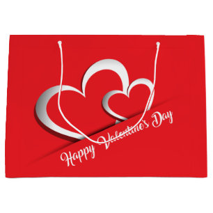 Bright Red Valentine's Day Cadeau sac