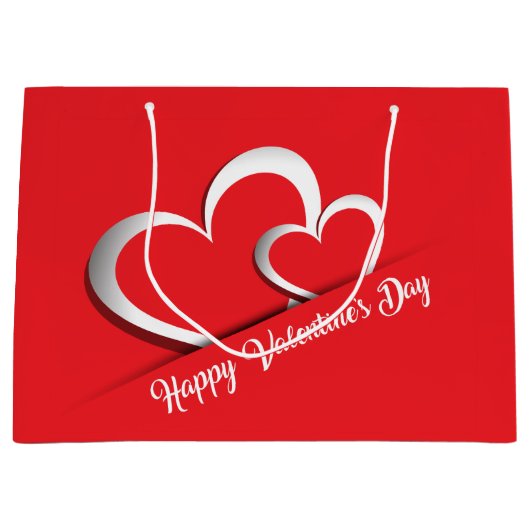 Bright Red Valentine's Day Cadeau sac (Devant)