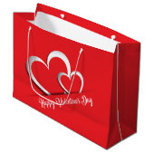 Bright Red Valentine's Day Cadeau sac (Devant Angle)