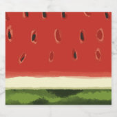 Bright Red Waterverf Watermelon Label Set Likeurfles Etiket (Enkel label)