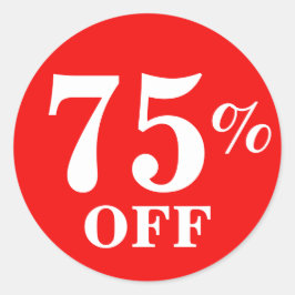 Bright Red White 75% OFF Sale Zakelijke Stickers