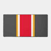 Bright Red White Yellow Racing Stripes Sur Black (Recto)