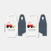 Bright Red Yellow Digger Kinder Any Age Verjaardag Bedankdoosjes (Uitgevouwen)