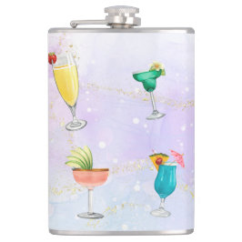 Bright regenboog cocktail party leuke drinken heupfles