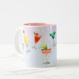 Bright regenboog cocktail party leuke drinken tweekleurige koffiemok