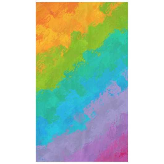 Bright regenboogfeest op feestdag tafelkleed (Voorkant)