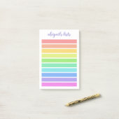 Bright regenbooglijst - Aangepaste naam Post-it® Notes (Op bureau)