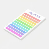 Bright regenbooglijst - Aangepaste naam Post-it® Notes (Schuin)