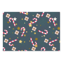 Bright Retro Christmas Wrapping Papieren Bladen