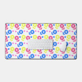 Bright Retro Floral Pattern avec Coeurs (Clavier et souris)