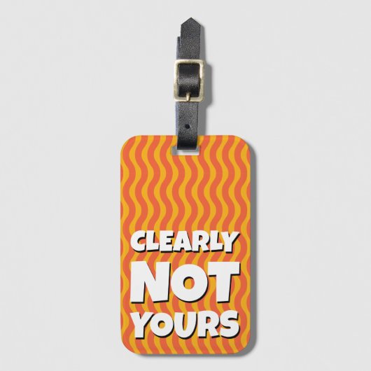 Bright Retro Funny Funky Bagagelabel (Voorkant (verticaal))