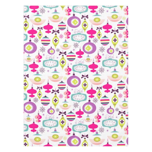 Bright Retro kerstversieringen Tafelkleed (Voorkant)