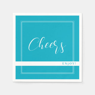 Bright Rich Sky Blue Custom Party Servetten