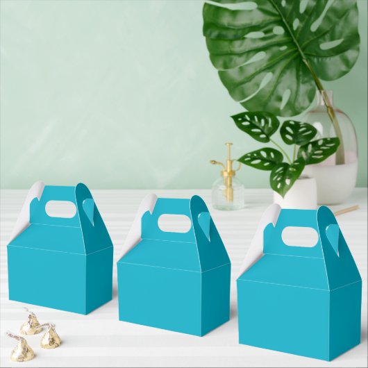 Bright Rich Sky Blue Favor Boxes Bedankdoosjes (Meervoudige)