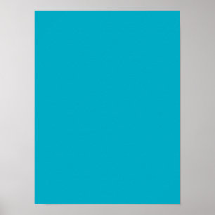 Bright Rich Sky Blue Poster