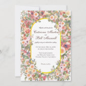 Bright Romantic Colorful Floral Wedding Invitation (Devant)