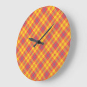 Bright Rouge Jaune Bleu Plat Arrondi Mur Horloge (Angle)