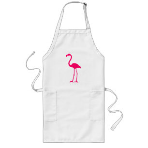 Bright roze flamingo lang schort