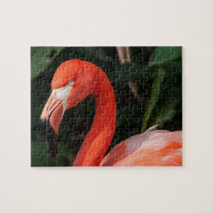 Bright roze flamingo legpuzzel