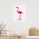 Bright roze flamingo poster (Keuken)