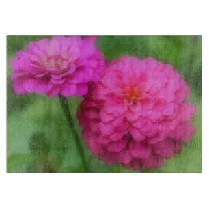 Bright roze Zinnia Flowers Snijplank