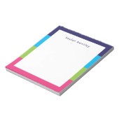 Bright Rugby Stripes Bloc-notes personnalisé (Tourné)