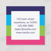 Bright Rugby Stripes Business Cartes de Contact (Dos)