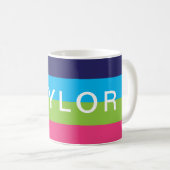 Bright Rugby Stripes Mug personnalisé (Devant droit)