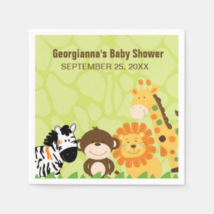 Bright Safari Animals Custom Napkin Servetten