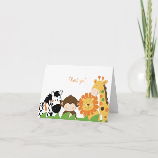 Bright Safari Animaux Follies Merci note (Devant)