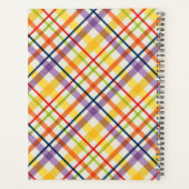 Bright School Plaid Monogramme Planner Purple (Dos)