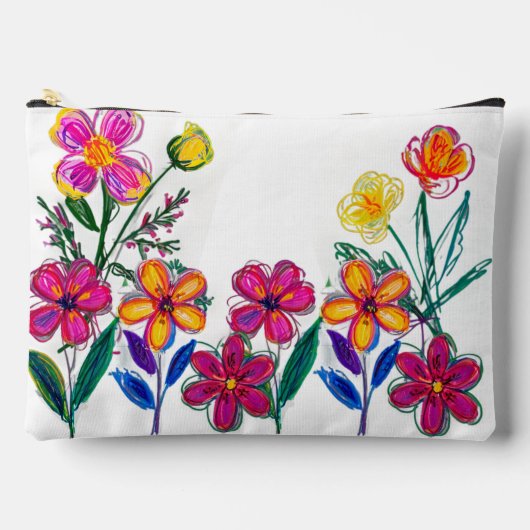 Bright Scribble Flowers Etui (Voorkant)