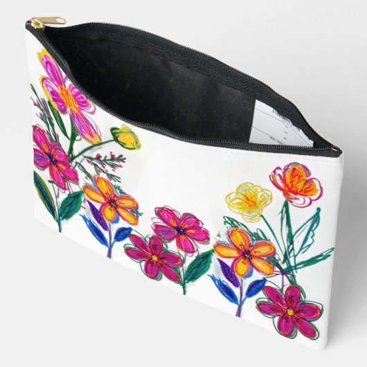 Bright Scribble Flowers Etui (Open)