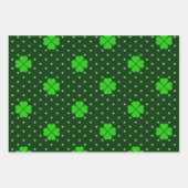 BRIGHT SHADES OF GREEN IRISH SHAMROCKS INPAKPAPIER VEL (Voorkant)