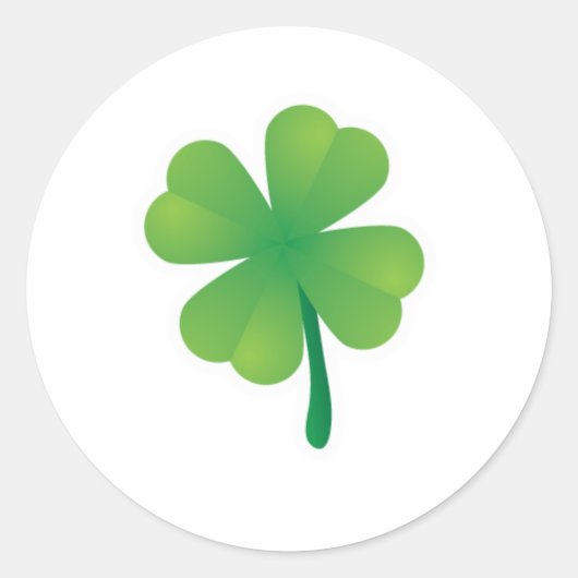 Bright Shamrock Saint Patrick's Ronde Sticker (Voorkant)