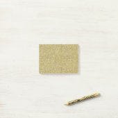 Bright Shimmer Gold Canvas Post-it® Notes (Op bureau)