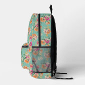 Bright Sketch Floral Pattern Bedrukte Rugzak (Rechts)