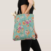Bright Sketch Floral Pattern Draagtas (Dichtbij)