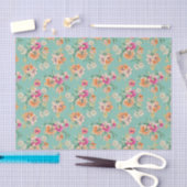 Bright Sketch Floral Pattern Tissuepapier (Craft)