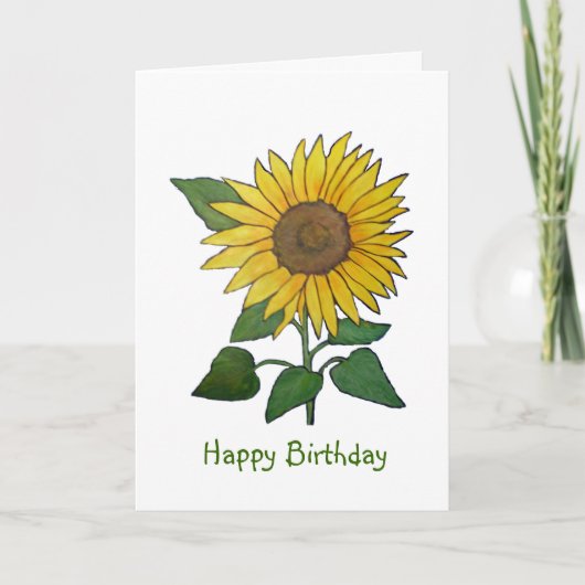 Bright Smiles Sunflower Carte d'anniversaire (Devant)