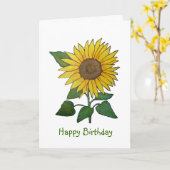 Bright Smiles Sunflower Carte d'anniversaire (Fleur jaune)