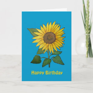 Bright Smiles Sunflower Carte d'anniversaire