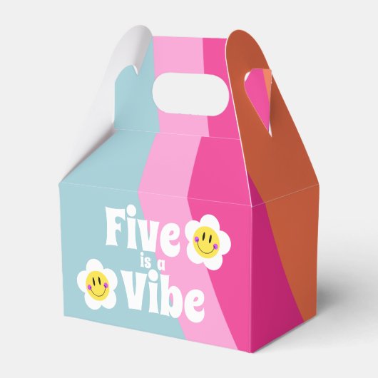 Bright Smiley Five is een Vibe Favor Box Bedankdoosjes (Voorkant Zijde)