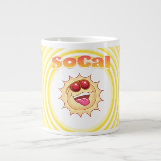 Bright Smiling SoCal Sun Extra Grote Beker (Voorkant)