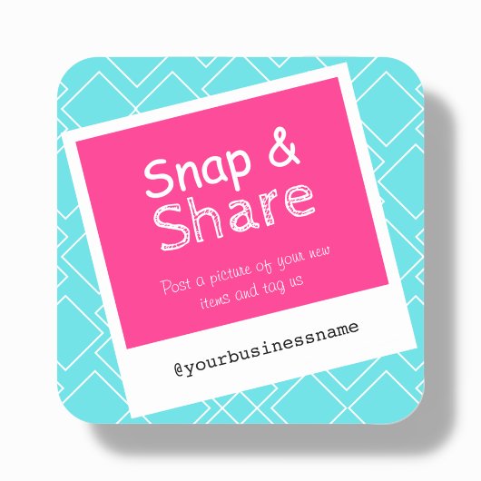 Bright Snap & Share Social Media Étiquettes d'entr